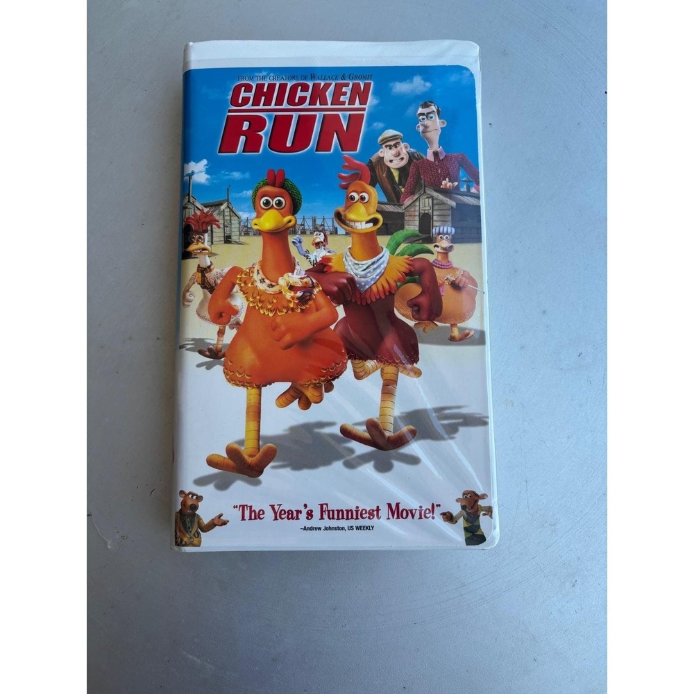 Chicken Run VHS Movie 2000 DreamWorks Stop Motion Animation Clamshell Case 85754